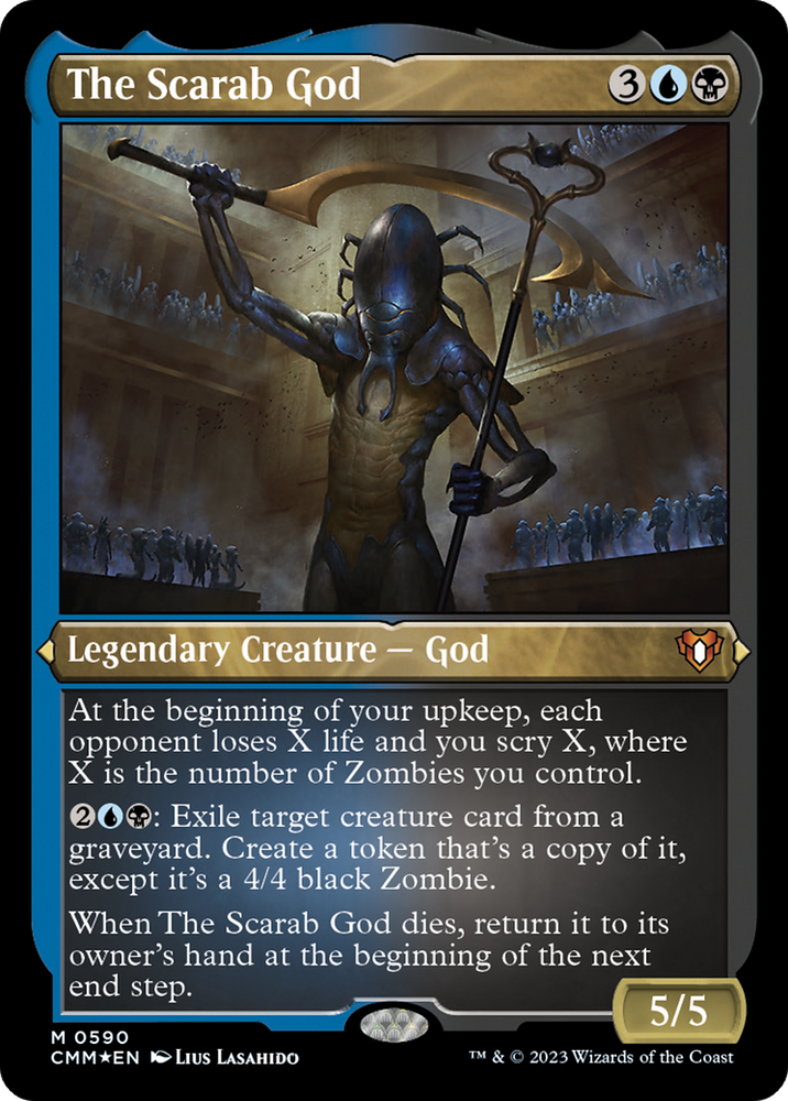 The Scarab God (Foil Etched) [Commander Masters] Magic: The Gathering