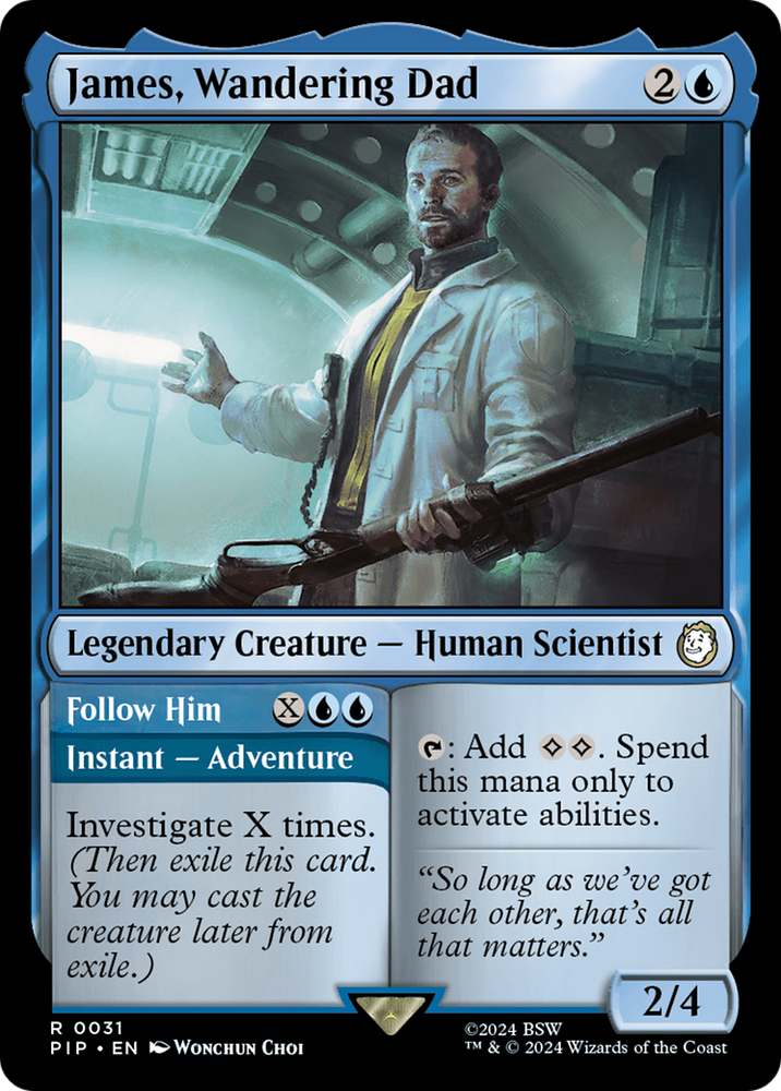 James, Wandering Dad // Follow Him [Fallout] Magic: The Gathering
