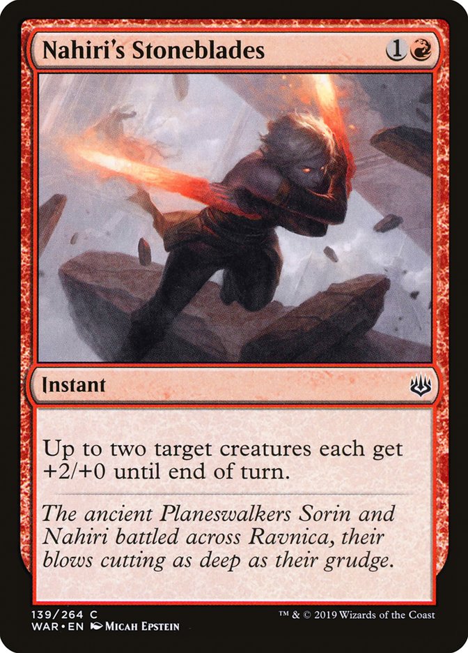 Nahiri's Stoneblades [War of the Spark] Magic: The Gathering