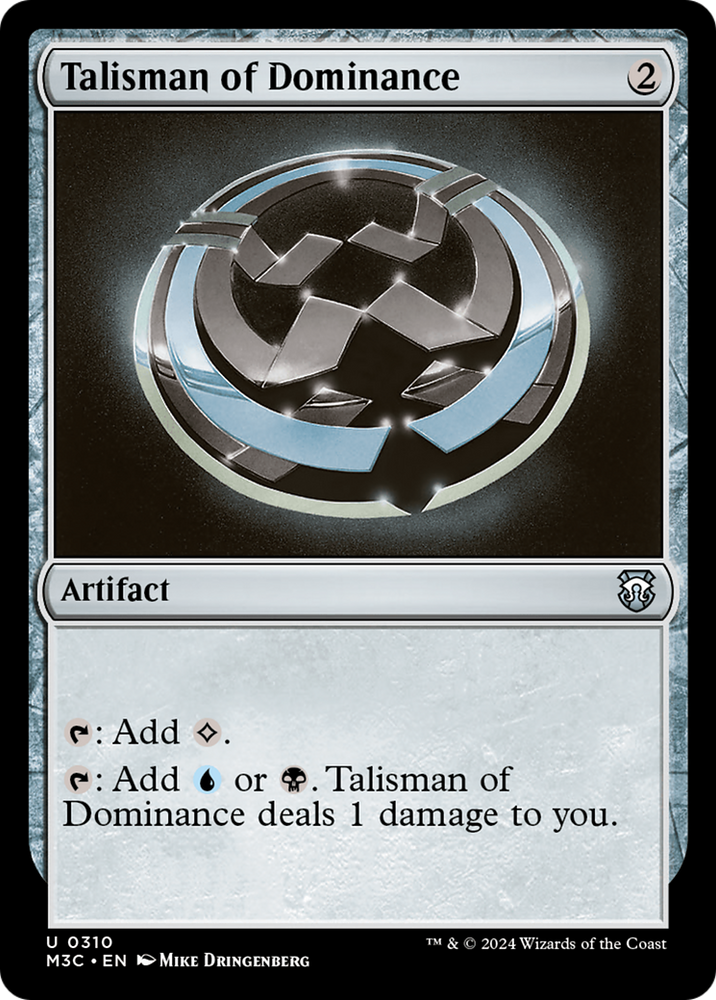 Talisman of Dominance (Ripple Foil) [Modern Horizons 3 Commander] Magic: The Gathering