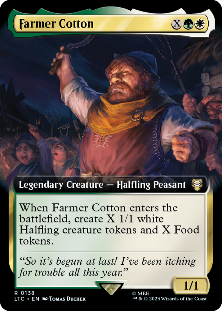 Farmer Cotton (Extended Art) [The Lord of the Rings: Tales of Middle-Earth Commander] Magic: The Gathering