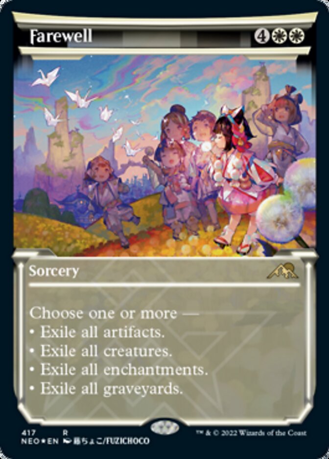 Farewell (Showcase) (Foil Etched) [Kamigawa: Neon Dynasty] Magic: The Gathering