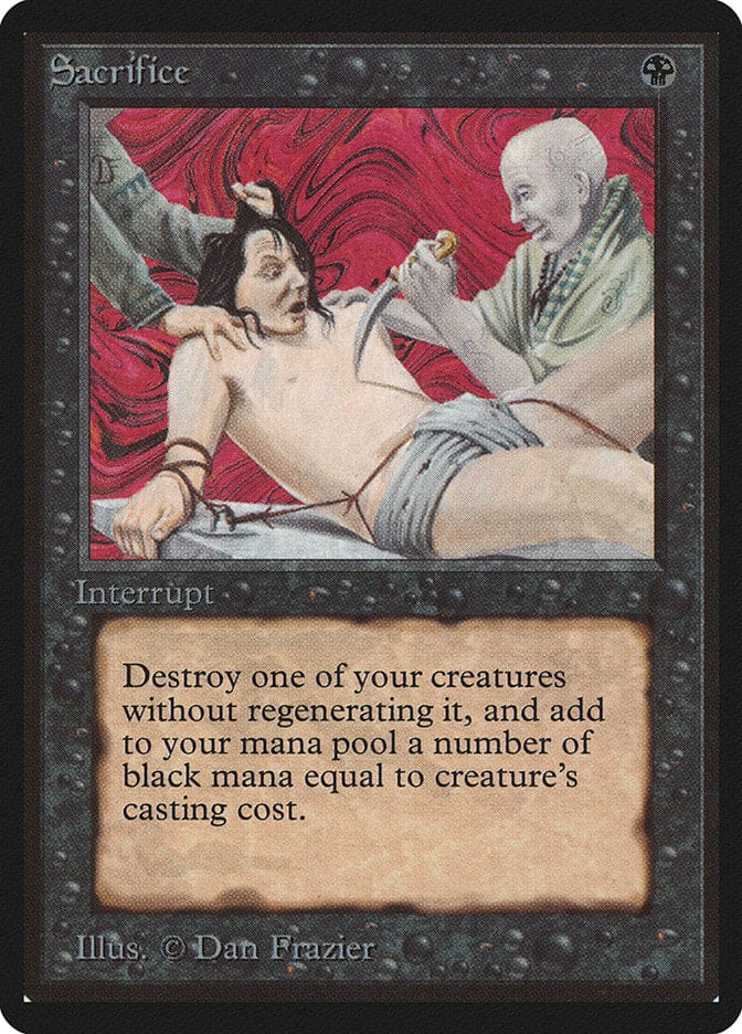 Sacrifice [Beta Edition] Magic: The Gathering