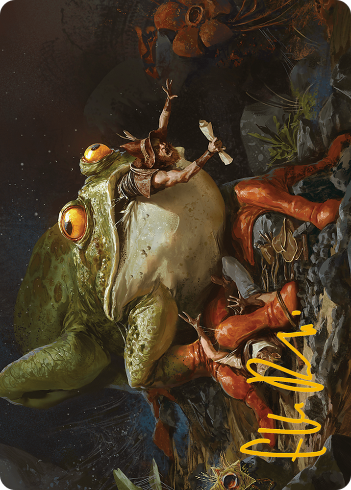 Rampant Frogantua Art Card (Gold-Stamped Signature) [Modern Horizons 3 Art Series] Magic: The Gathering