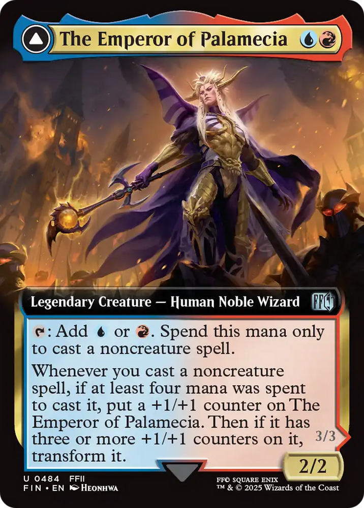 The Emperor of Palamecia // The Lord Master of Hell (Extended Art) [FINAL FANTASY] Magic: The Gathering