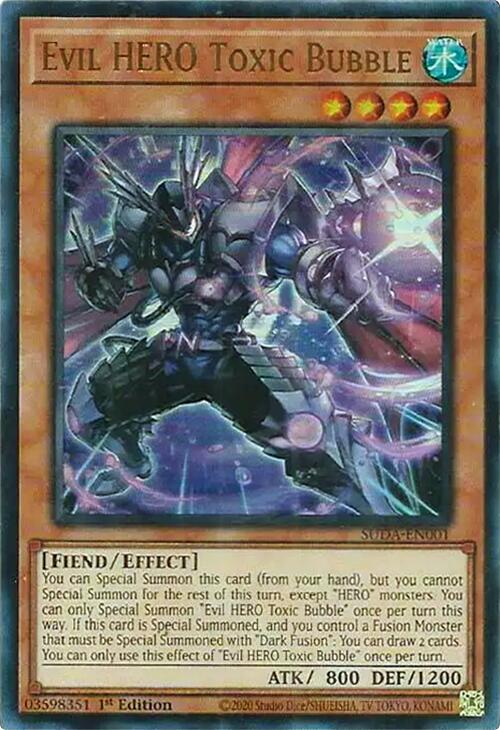 Evil HERO Toxic Bubble [SUDA-EN001] Ultra Rare - Yugioh Cards For Your TCG Needs!