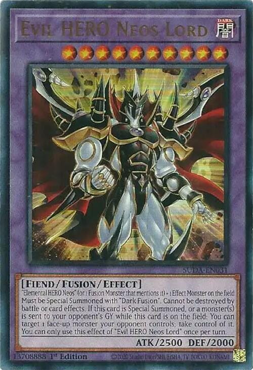 Evil HERO Neos Lord [SUDA-EN031] Ultra Rare - Yugioh Cards For Your TCG Needs!