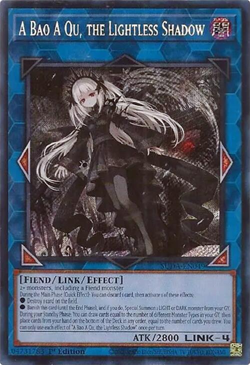 A Bao A Qu, the Lightless Shadow [SUDA-EN049] Secret Rare - Yugioh Cards For Your TCG Needs!
