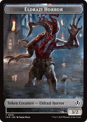 Eldrazi Horror // Human Soldier (0003) Double-Sided Token [Innistrad Remastered Tokens] Magic: The Gathering