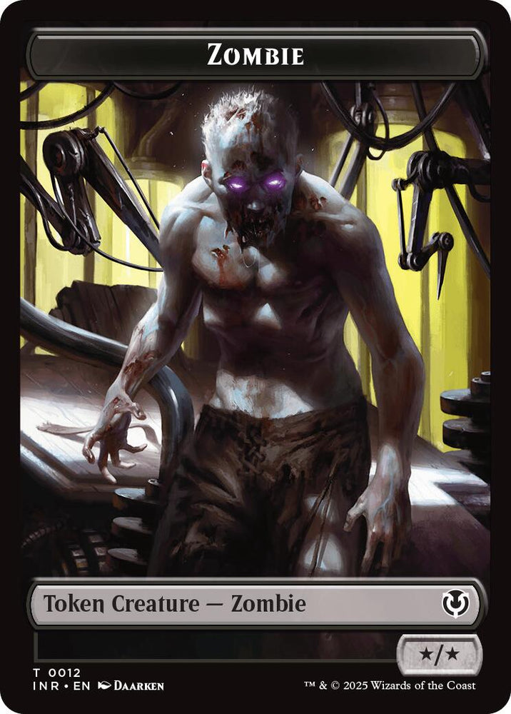 Zombie (0011) // Zombie (0012) Double-Sided Token [Innistrad Remastered Tokens] Magic: The Gathering