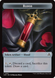 Blood // Clue Double-Sided Token [Innistrad Remastered Tokens] Magic: The Gathering