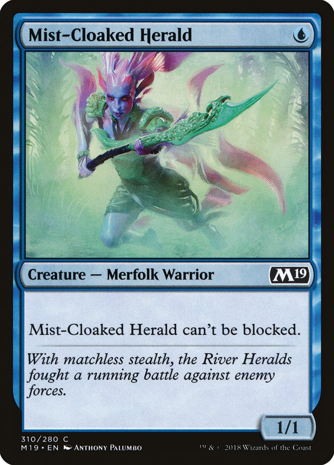 Mist-Cloaked Herald [Core Set 2019] Magic: The Gathering