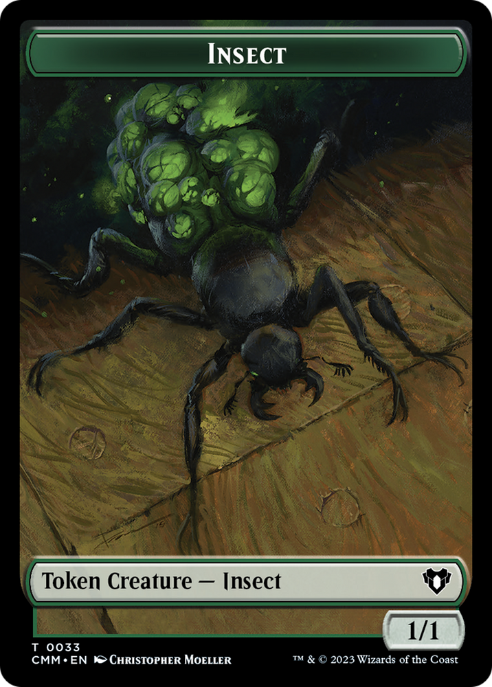 Spirit (0010) // Insect Double-Sided Token [Commander Masters Tokens] Magic: The Gathering
