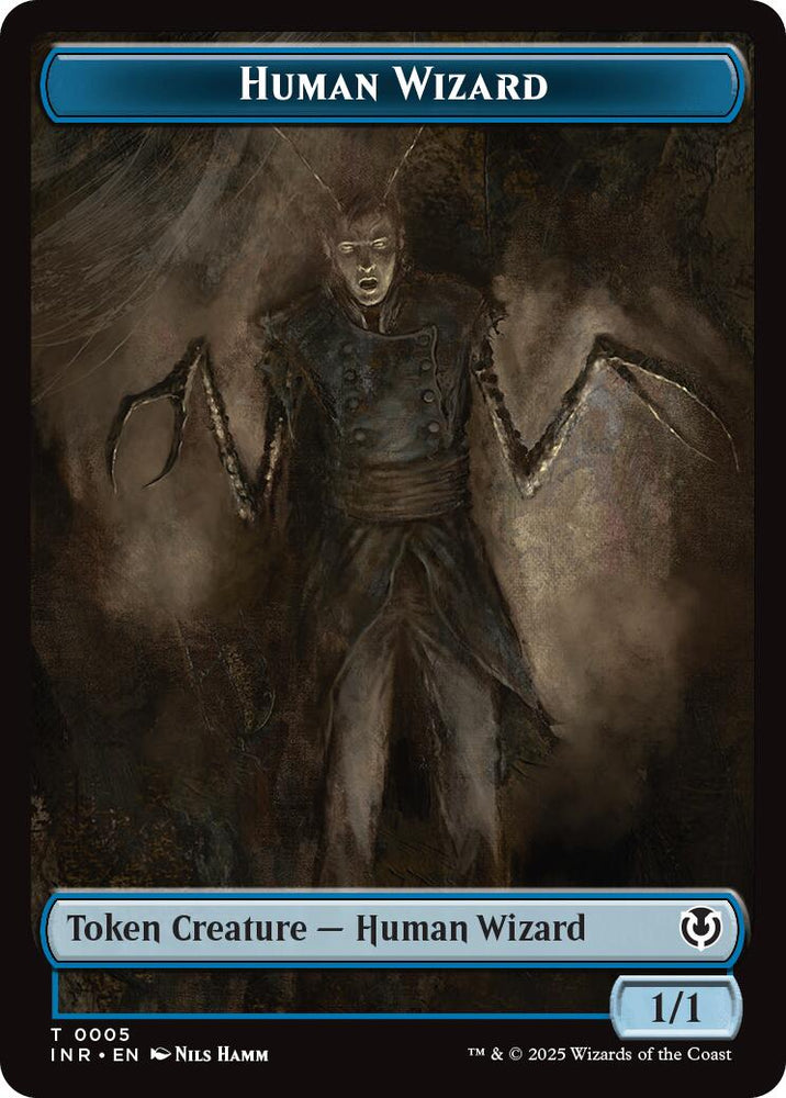 Human Wizard // Emblem - Jace, Unraveler of Secrets Double-Sided Token [Innistrad Remastered Tokens] Magic: The Gathering