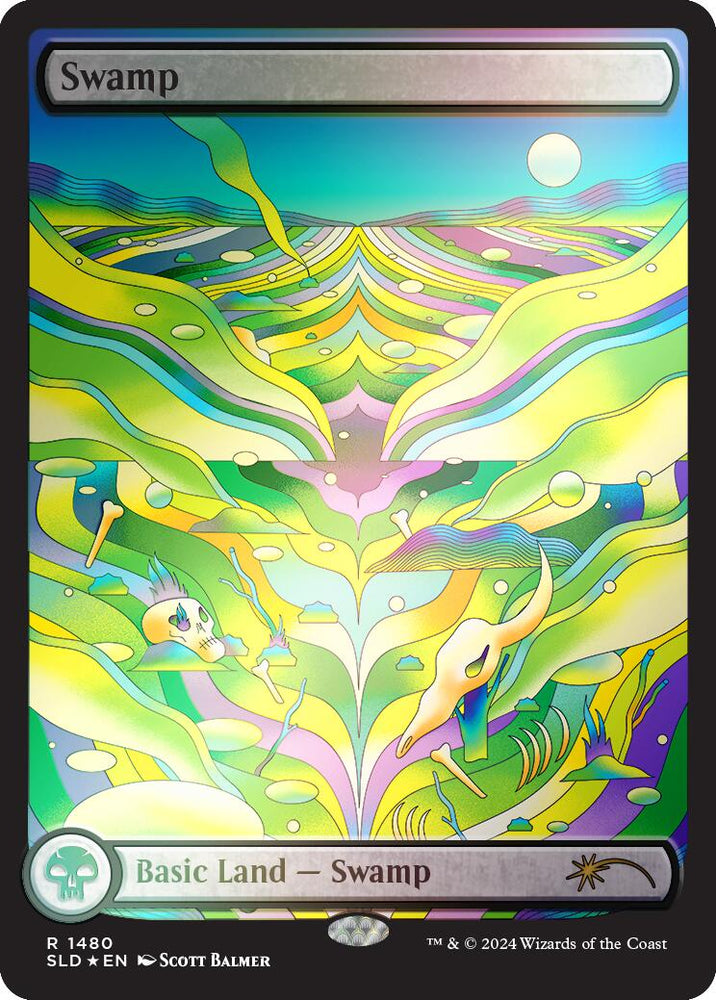 Swamp (1480) (Rainbow Foil) [Secret Lair Drop Series] Magic: The Gathering
