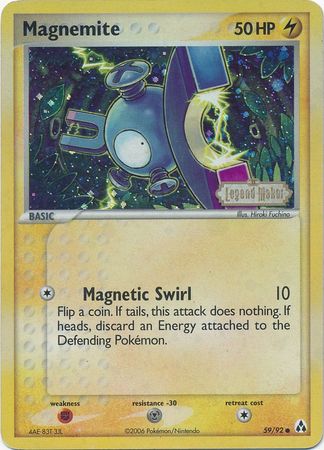 Magnemite (59/92) (Stamped) [EX: Legend Maker] Pokémon