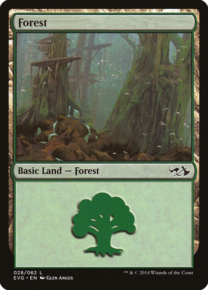 Forest (28) (Elves vs. Goblins) [Duel Decks Anthology] Magic: The Gathering