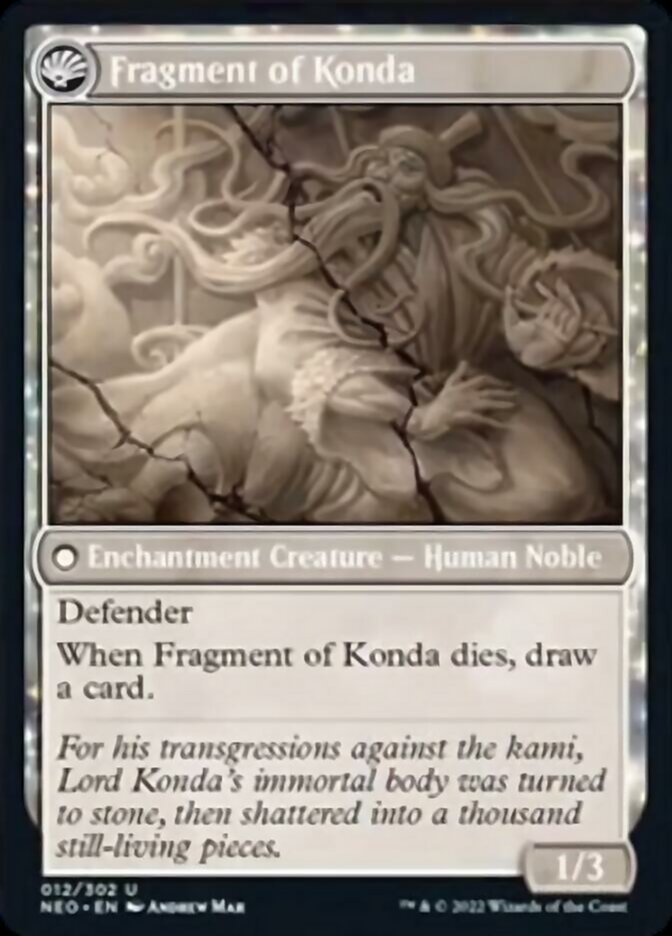 The Fall of Lord Konda // Fragment of Konda [Kamigawa: Neon Dynasty] Magic: The Gathering
