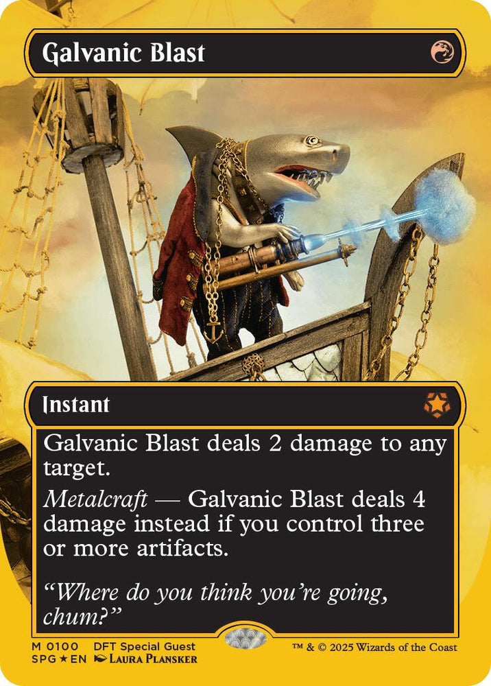 Galvanic Blast (Borderless) (First-Place Foil) [Aetherdrift Special Guests] Magic: The Gathering