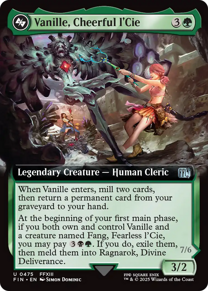 Vanille, Cheerful l'Cie // Ragnarok, Divine Deliverance (Extended Art) [FINAL FANTASY] Magic: The Gathering