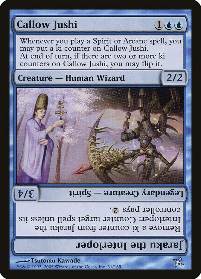 Callow Jushi // Jaraku the Interloper [Betrayers of Kamigawa] Magic: The Gathering