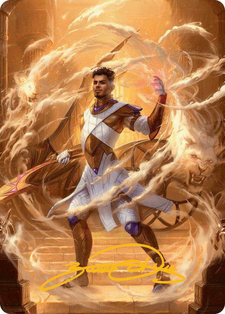 Basri, Tomorrow's Champion Art Card (Gold-Stamped Signature) [Aetherdrift Art Series] Magic: The Gathering