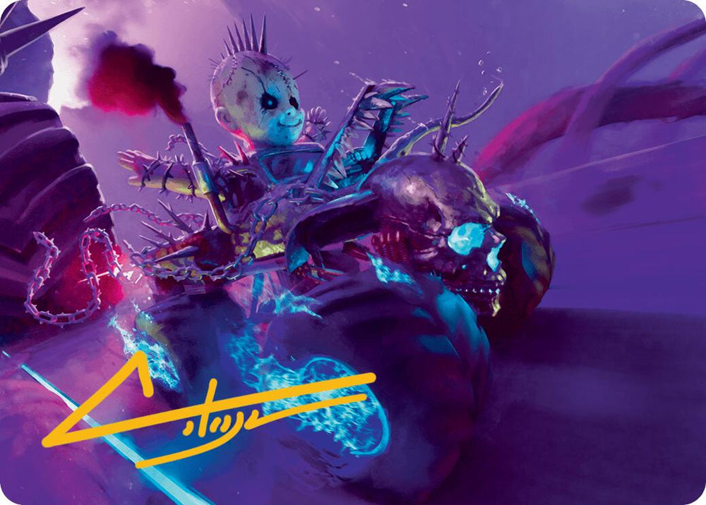 Pactdoll Terror Art Card (Gold-Stamped Signature) [Aetherdrift Art Series] Magic: The Gathering