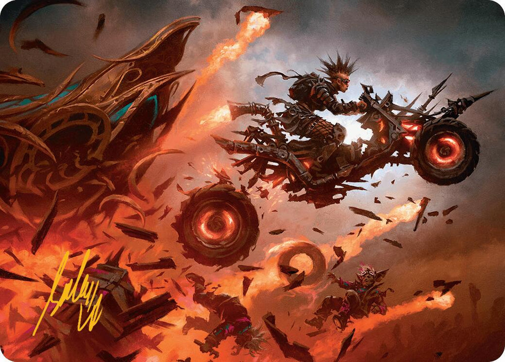 Gastal Blockbuster Art Card (Gold-Stamped Signature) [Aetherdrift Art Series] Magic: The Gathering
