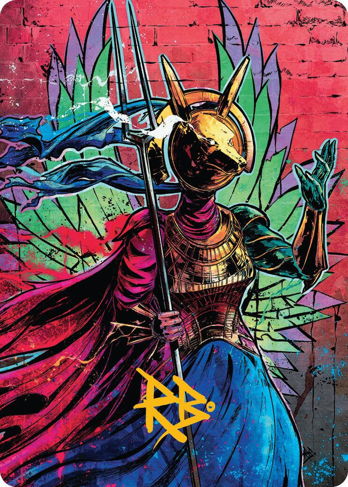 Hazoret, Godseeker Art Card (Gold-Stamped Signature) [Aetherdrift Art Series] Magic: The Gathering