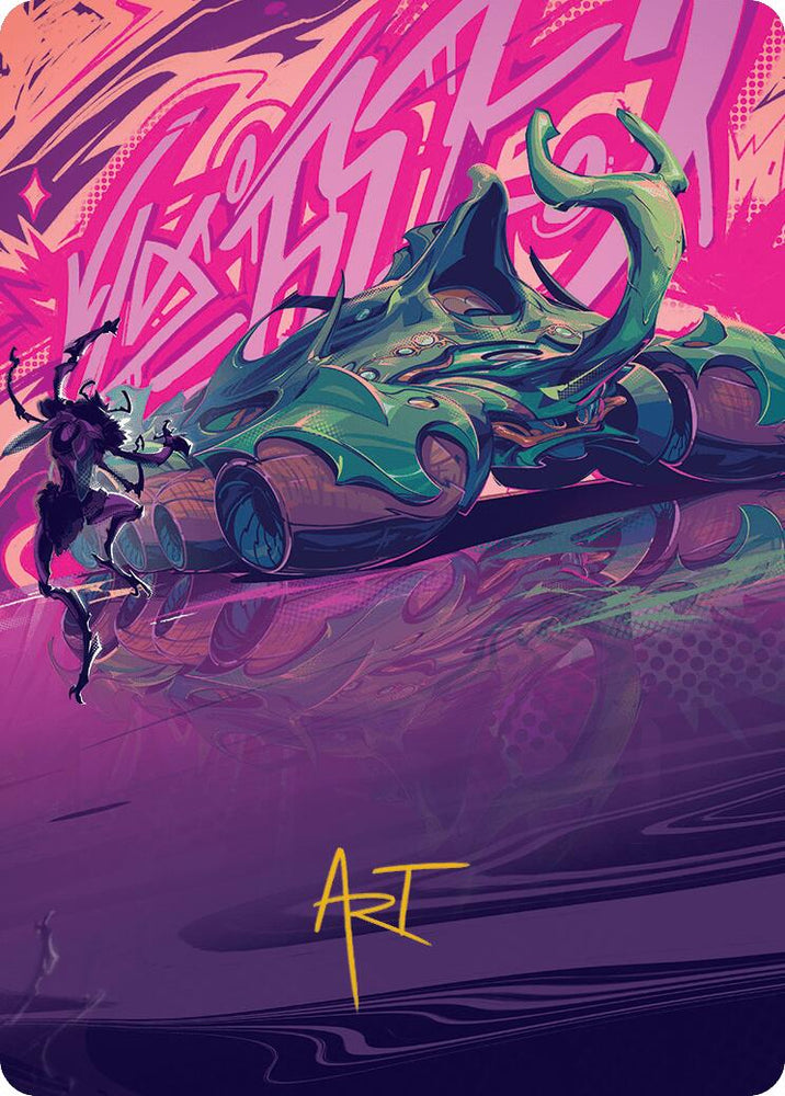 Earthrumbler Art Card (Gold-Stamped Signature) [Aetherdrift Art Series] Magic: The Gathering
