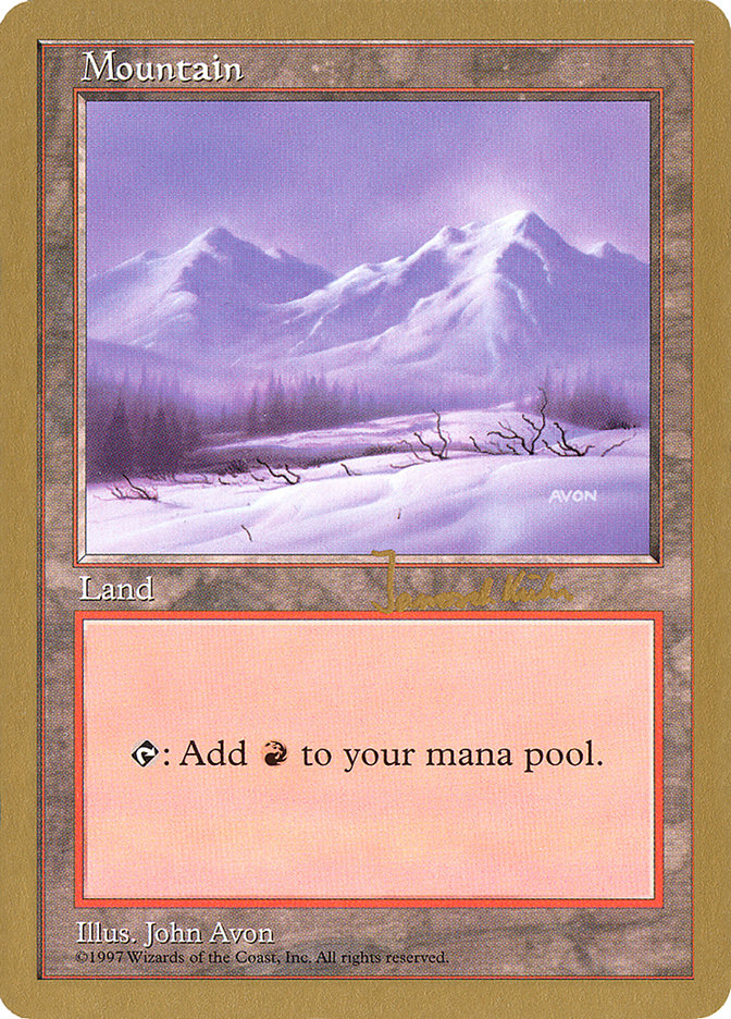 Mountain (jk442) (Janosch Kuhn) [World Championship Decks 1997] Magic: The Gathering