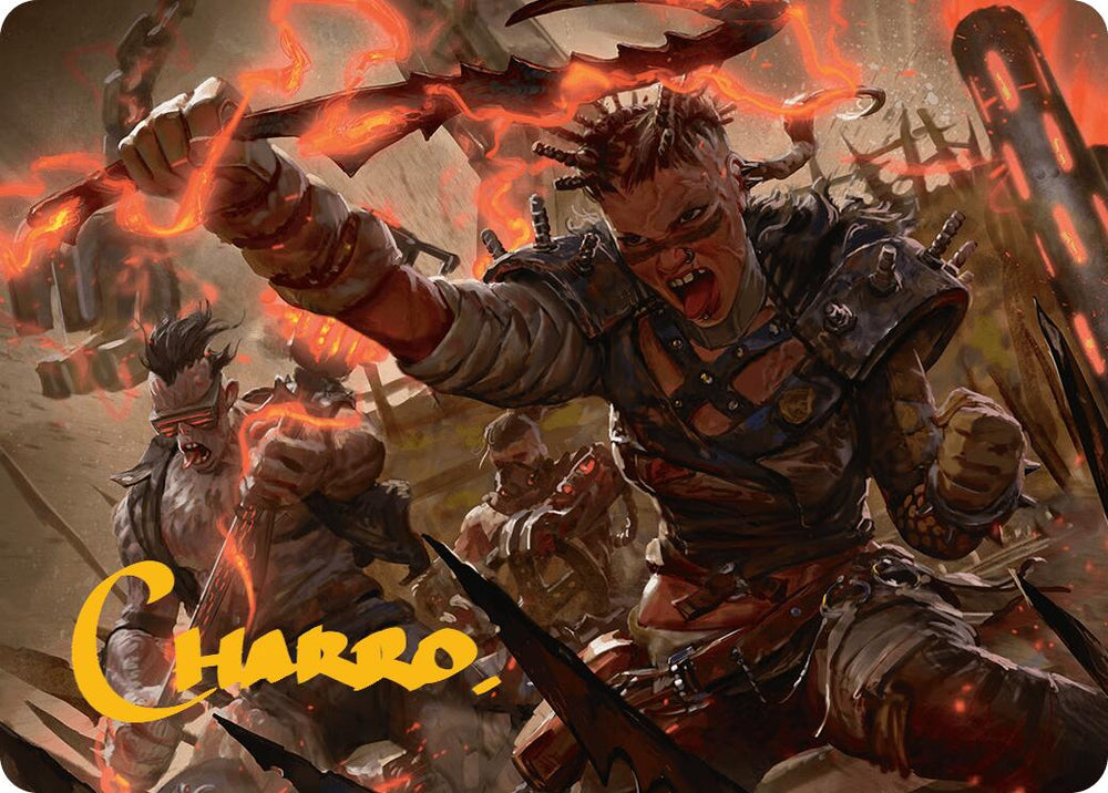 Far Fortune, End Boss Art Card (11/54) (Gold-Stamped Signature) [Aetherdrift Art Series] Magic: The Gathering