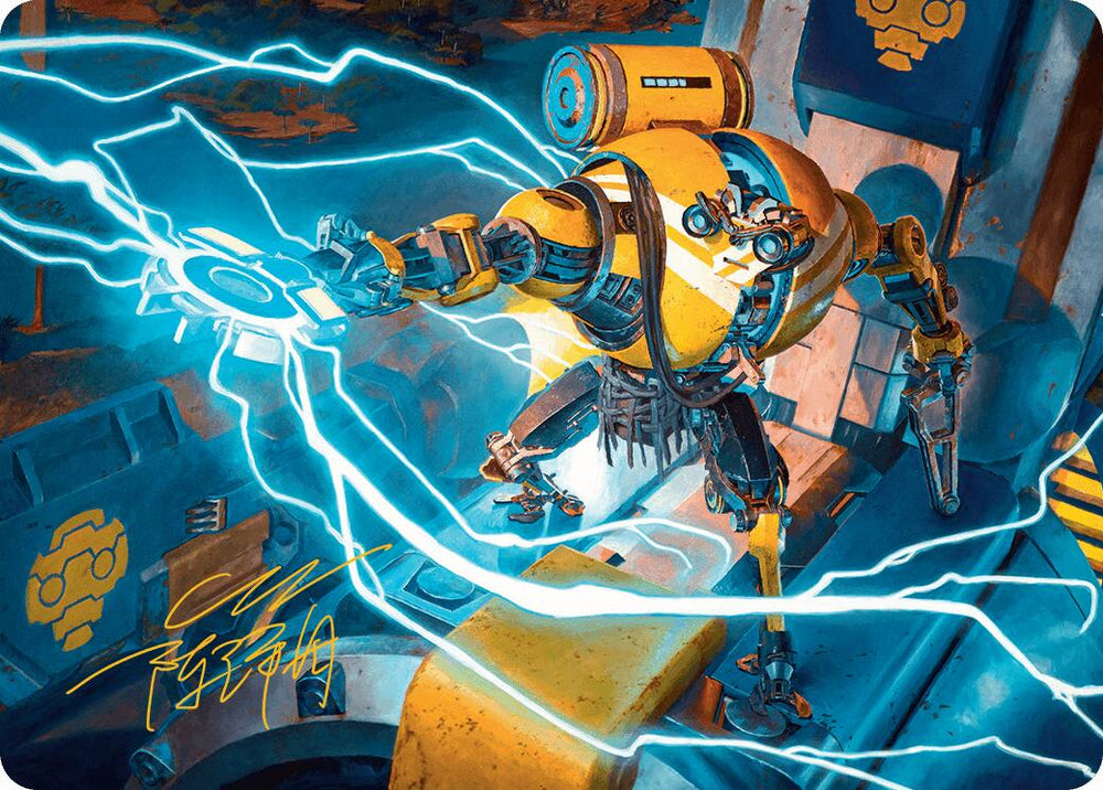 Mendicant Core, Guidelight Art Card (12/54) (Gold-Stamped Signature) [Aetherdrift Art Series] Magic: The Gathering