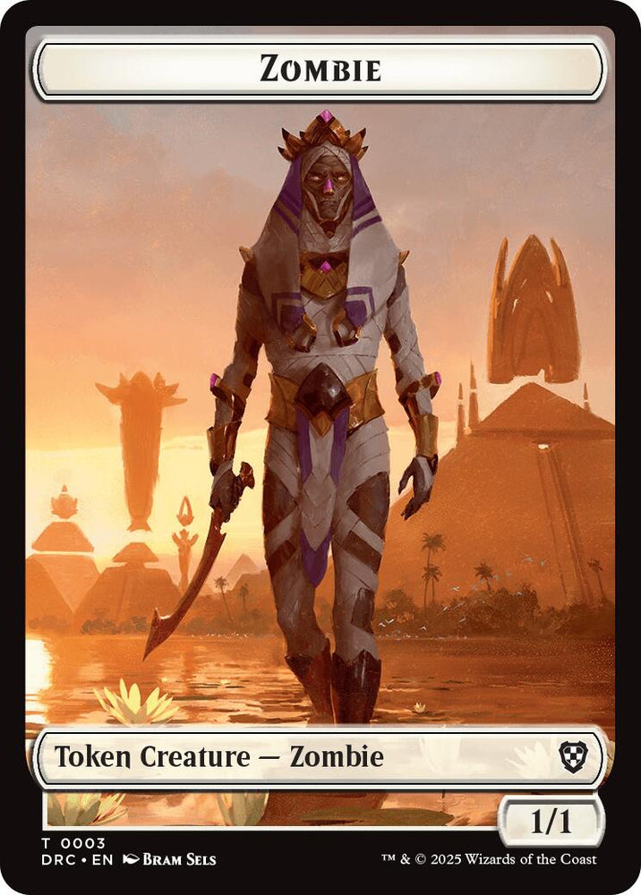 Shapeshifter // Zombie (0003) Double-Sided Token [Aetherdrift Commander Tokens] Magic: The Gathering