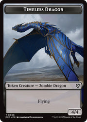 Timeless Dragon // Zombie (0003) Double-Sided Token [Aetherdrift Commander Tokens] Magic: The Gathering