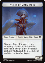Vizier of Many Faces // Zombie (0003) Double-Sided Token [Aetherdrift Commander Tokens] Magic: The Gathering