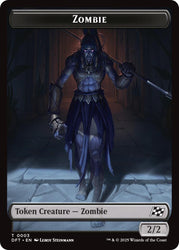 Zombie (0007) // Zombie (0003) Double-Sided Token [Aetherdrift Commander Tokens] Magic: The Gathering