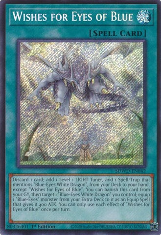 Wishes for Eyes of Blue (Secret Rare) [SDWD-EN042] - Yugioh Cards For Your TCG Needs!