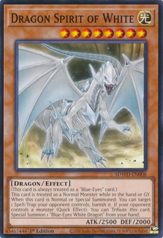 Dragon Spirit of White [SDWD-EN008] Common Yu-Gi-Oh!