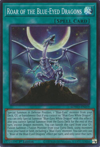 Roar of the Blue-Eyed Dragons [SDWD-EN019] Super Rare - Yugioh Cards For Your TCG Needs!