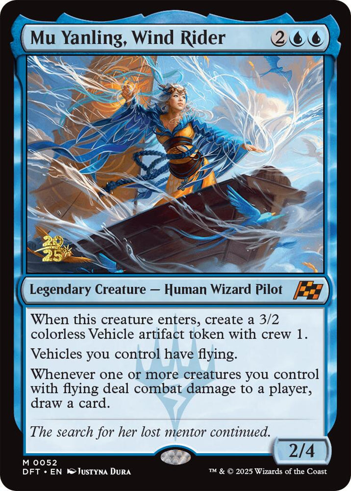 Mu Yanling, Wind Rider [Aetherdrift Prerelease Promos] Magic: The Gathering