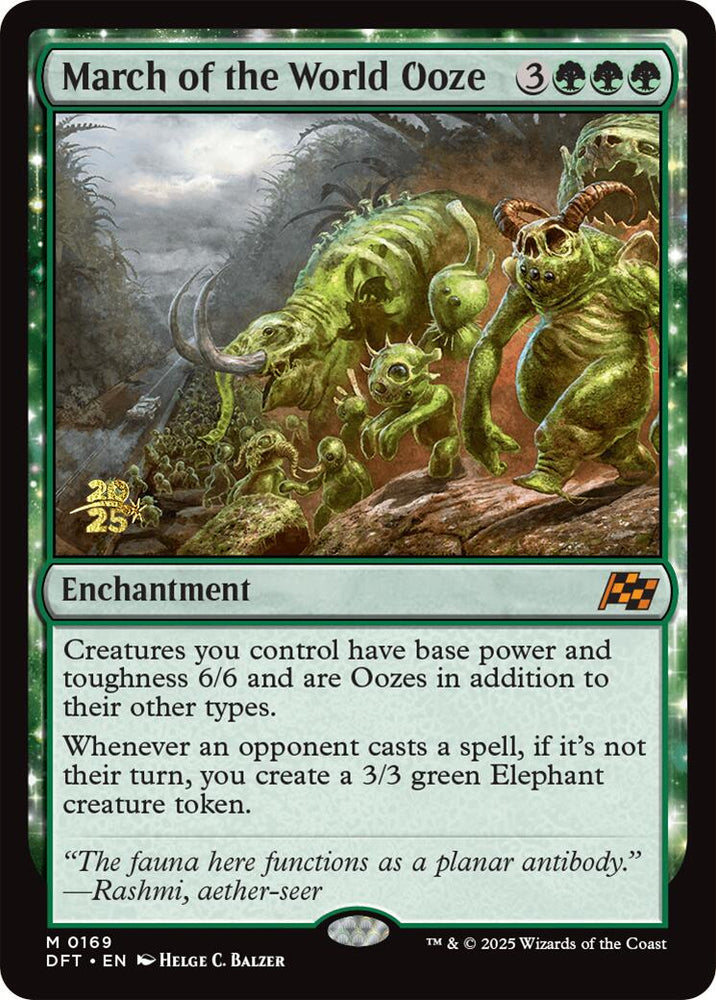 March of the World Ooze [Aetherdrift Prerelease Promos] Magic: The Gathering