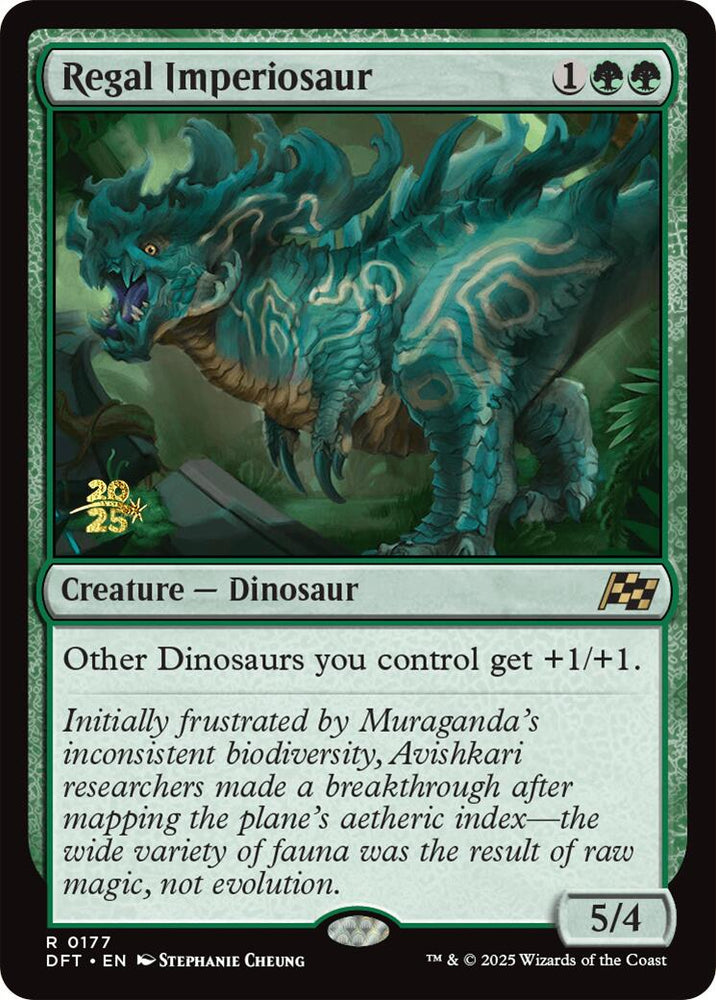 Regal Imperiosaur [Aetherdrift Prerelease Promos] Magic: The Gathering