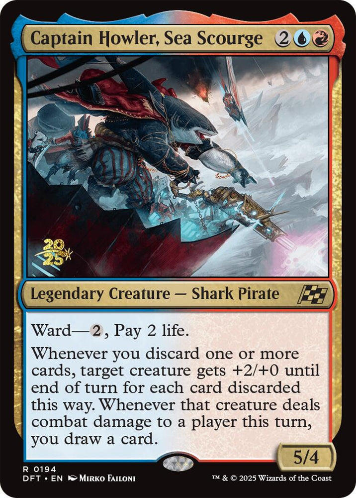 Captain Howler, Sea Scourge [Aetherdrift Prerelease Promos] Magic: The Gathering