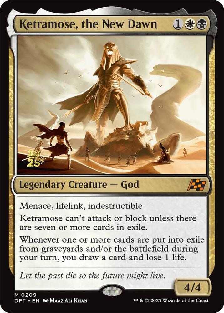 Ketramose, the New Dawn [Aetherdrift Prerelease Promos] Magic: The Gathering