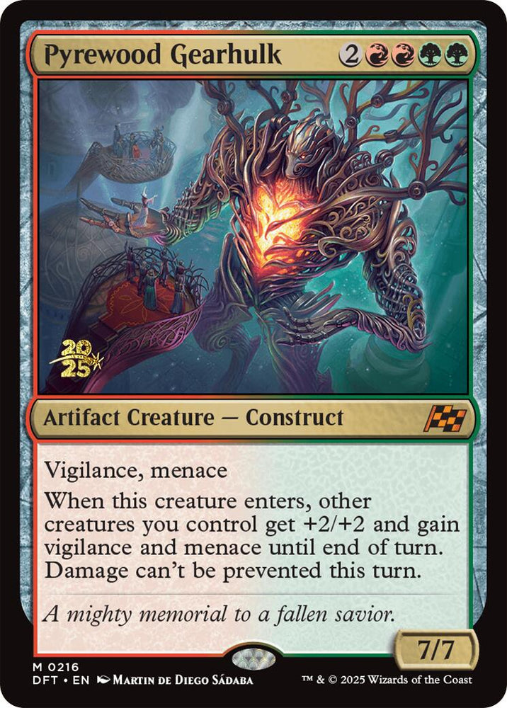 Pyrewood Gearhulk [Aetherdrift Prerelease Promos] Magic: The Gathering