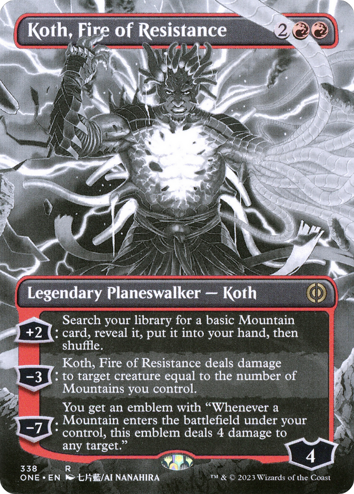 Koth, Fire of Resistance (Borderless Manga) [Phyrexia: All Will Be One] Magic: The Gathering