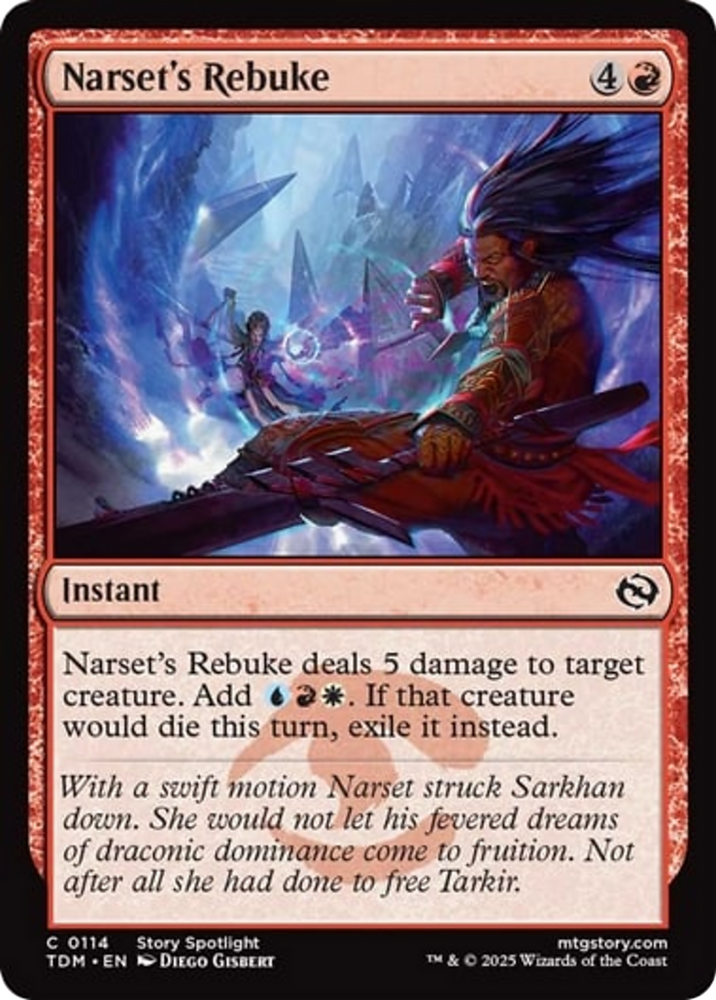 Narset's Rebuke [Tarkir: Dragonstorm] Magic: The Gathering
