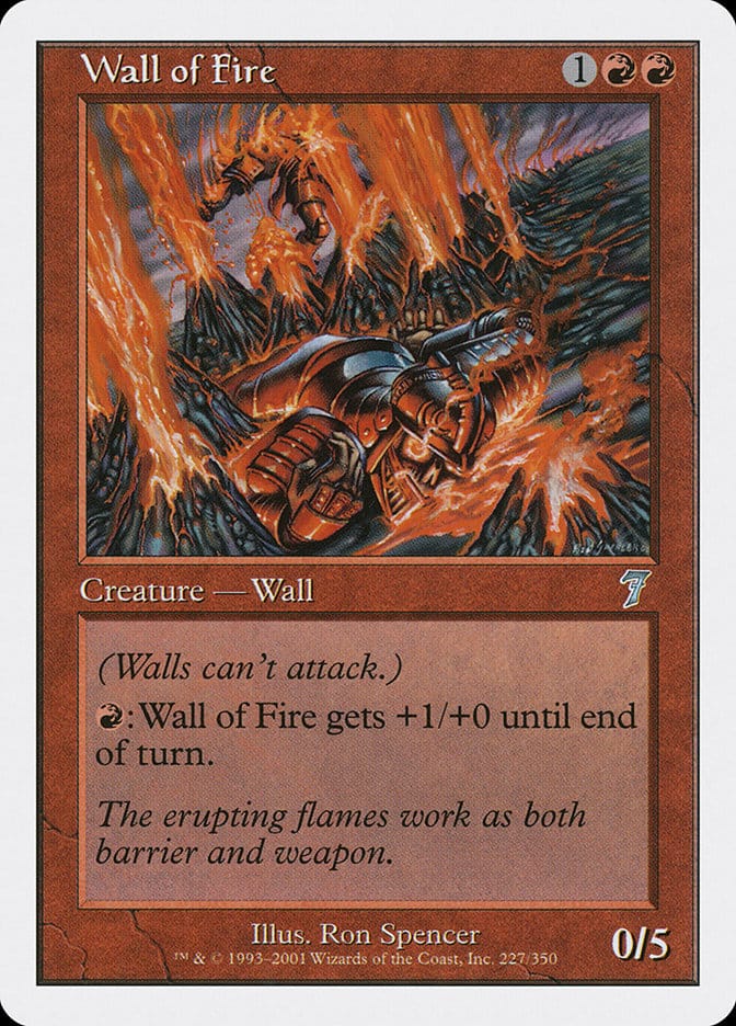 Wall of Fire [Seventh Edition] Magic: The Gathering