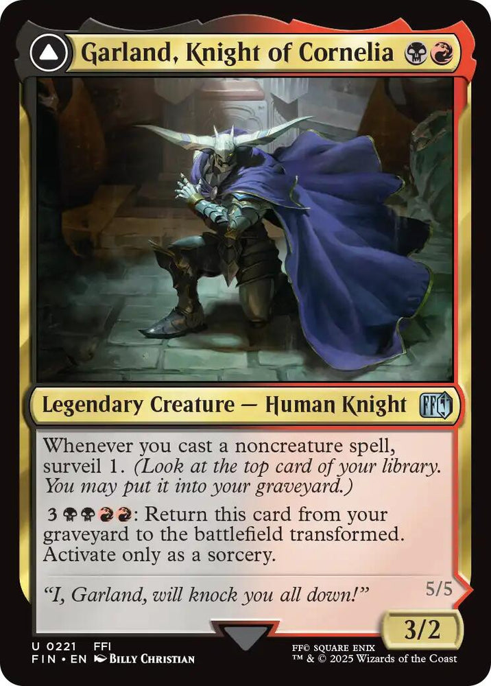 Garland, Knight of Cornelia // Chaos, the Endless [FINAL FANTASY] Magic: The Gathering